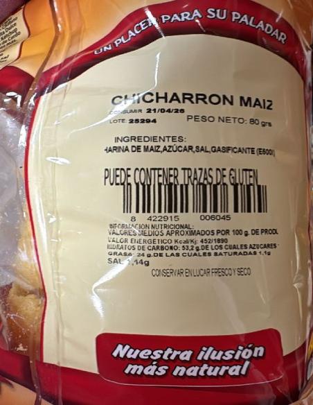 CAPRICHOS 6ud CHICHARRON DE MAIZ 80g