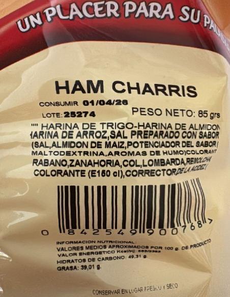 CAPRICHOS HAM CHARRIS 6ud  85g